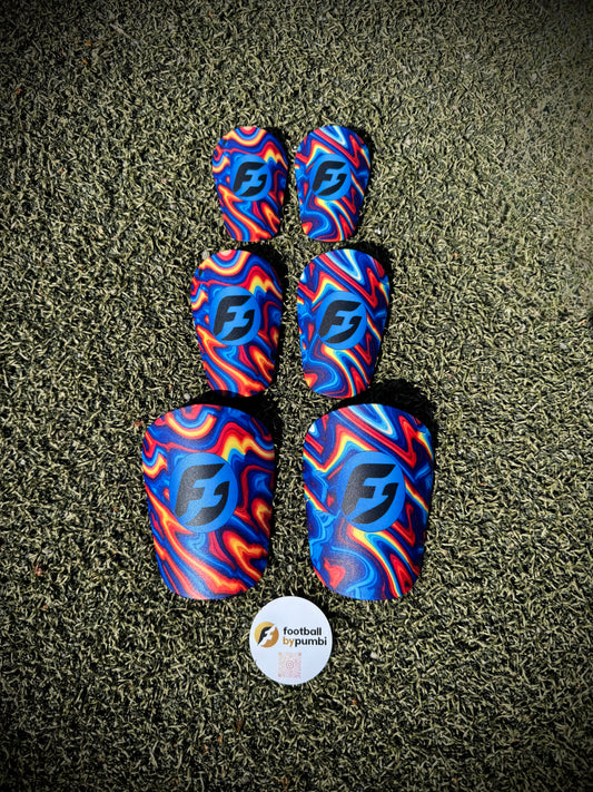 Shin Pads FBP-„MagmaDrip“ in 3 versch. Größen inkl. FBP Samttasche